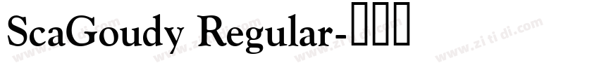 ScaGoudy Regular字体转换